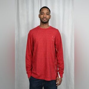 G Star 8536 Red Micro Red SW Long Sleeve Crewneck Sweater.